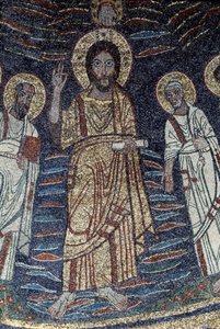 Detail von Jesus (Mosaik, 821) von Unknown artist