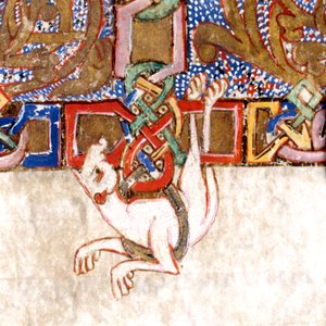 Detail des beleuchteten Kreuzes: f.108v des Breviers-Missale