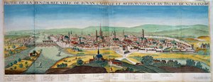 Detaillierte Ansicht der Stadt Rouen in der Normandie