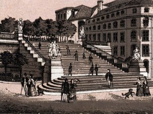 Dresden, Deutschland: Ansicht der Brühlschen Terrasse in „Die Welt illustriert 168 Ansichten“ ohne Datum (spätes 19. Jahrhundert) von Unknown artist
