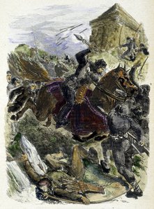 Kaiser Othon kämpft gegen die bestochenen Banden des Papstes - in „Geschichte der Päpste“ von Maurice Lachatre von Unknown artist