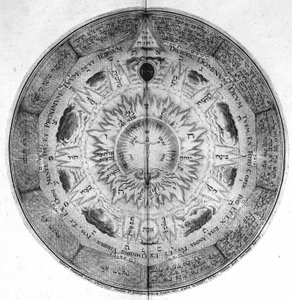 Gravur des „Amphitheatrum sapientiae aeternae“. von Unknown artist