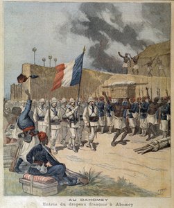 Einzug der französischen Flagge in Abomey (Dahomey = heute Benin) - Umschlag „The Little Journal“ 10/12/1892