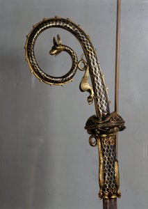 Episkopalstab aus Gold und Emaille (Pastoralstab) (Detail)