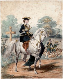 Reiterporträt von Kaiserin Eugenie um 1860