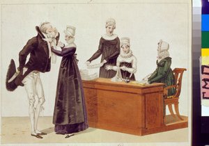 Anprobe eines Jabot