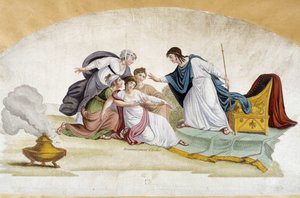 Esthers Ohnmacht - Fächerprojekt, ca. 1810
