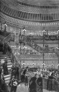 Erweiterungen der „Bon Marché“ Geschäfte - Die große zentrale Treppe, Paris 1880 von Unknown artist