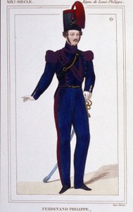 Ferdinand Philippe (Ferdinand-Philippe) Louis, Herzog von Chartres, dann Herzog von Orléans (1810-1842). Französischer Prinz, Sohn von König Louis Philippe I. (Louis-Philippe) von Frankreich. Gravur aus dem Jahr 1850 von Unknown artist