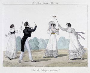 Fliegendes Ring-Spiel - in "The Good Genre", Nr. 110, Anfang des 19. Jahrhunderts von Unknown artist