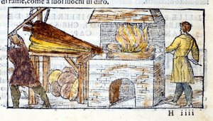 Schmiede - in „Pirotechnia“ von Biringuccio von Unknown artist