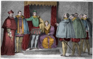 Franz II. (1544-60) teilt den Parlamentsabgeordneten mit, dass der Herzog von Guise und der Kardinal den Staat regieren werden von Unknown artist