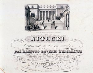 Frontispiz von Nitocri, Oper von Mercadante von Unknown artist