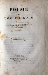 Frontispiz von „Poesie“ des italienischen Dichters und Dramatikers Ugo Foscolo (1778-1827) 1822 von Unknown artist