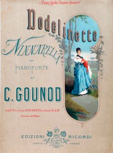 Frontispiz von Dodelinette, Wiegenlied von Charles Gounod, geschaffen für seine Tochter