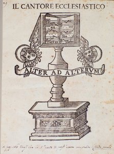 Frontispiz von Il cantore ecclesiastico von Giuseppe Frezza dalle Grotte von Unknown artist