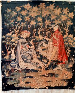 Galante Szene, das Geschenk des Herzens