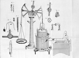Gasometer von Lavoisier - in Opuscules physique et chimiques par Lavoisier