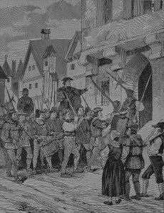 Deutscher Bauernkrieg (1524-1526): Orenbach, Bauern, Rotenburg, Bayern, Deutschland