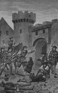 Deutscher Bauernkrieg (1524-1526): Das Eselstor in Marbach von Unknown artist