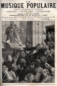 Giovanni Battista Pergolesi schlägt mit einem Orangenstab im Teatro Tor di Nona in Rom im Januar 1735 während der Premiere der Oper Olimpiade zu
