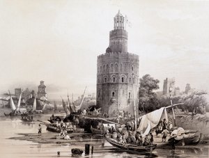 Goldener Turm, Sevilla, "Künstlerisches und monumentales Spanien berühmter Orte und Denkmäler Spaniens" von Don Genaro Perez de Villa