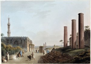 Granitpfeiler am Portikus von Kanopus im antiken Alexandria