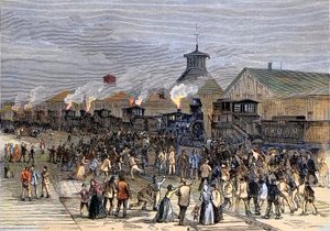 Großer Eisenbahnstreik im Jahr 1877, Blockade der Lokomotiven in Martinsburg, West Virginia
