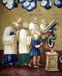 Gregorianischer Gesang des 15. Jahrhunderts. Kirche der Incoronata von Lodi von Unknown artist