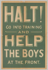 Halt! Gehe ins Training und hilf den Jungs an der Front