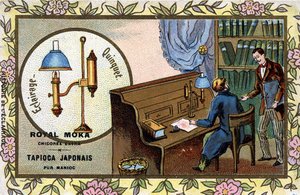 Geschichte der Beleuchtung: Antoine Quinquet perfektioniert die von Aime (Ami) Argand (1755-1803), Schweizer Physiker, erfundene Lampe.
