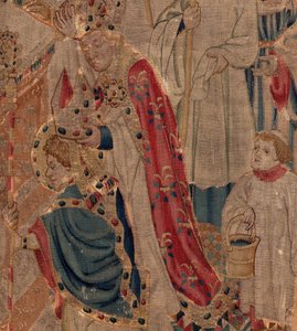 Geschichte von Saint Piat und Saint Eleuthère, Szene 10: Saint Eleuthère wird zum Bischof geweiht (Detail)