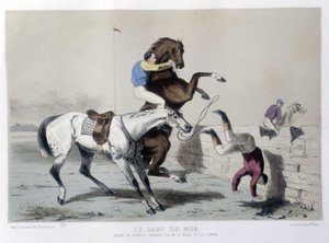 Reiten: Der Sprung über die Mauer, Steeple - in „Le Centaure“ von Unknown artist