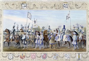 Reiter "Schwarze Löwen" - in "Ritter von England" von J. Whatman, Ed. T. M