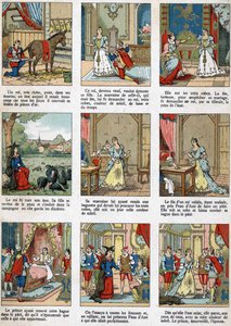 Illustration für Eselshaut, Märchen von Charles Perrault.