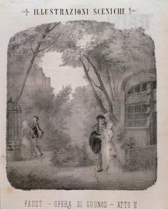 Illustration für den zweiten Akt von Faust von Charles Gounod