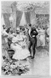 Illustration von „Le Rouge et le Noir“ von Stendhal. Gravur aus dem späten 19. Jahrhundert von Unknown artist