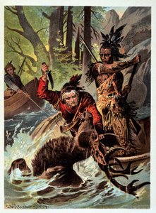 Illustration von „Lederstrümpfe“ von F. Cooper