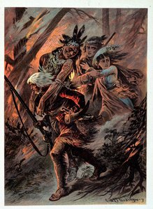 Illustration von „Lederstrumpf“ von F. Cooper