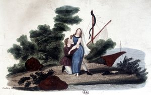 Illustration des Romans „Paul und Virginie“ von Henri Bernardin de Saint Pierre von Unknown artist
