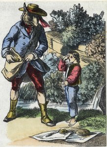 Illustration des Märchens „Gute Mutter Schaf“. In „Märchen aus dem Heim für die Kleinen“. Anonyme Gravur des 19. Jahrhunderts von Unknown artist