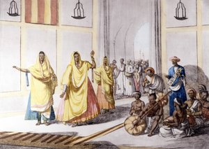 Indische Kultur und Zivilisation: Tänzer und traditionelle Musik, Indien.