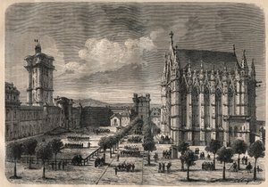 Innenansicht des Schlosses von Vincennes im 19. Jahrhundert - Gravur von 1875