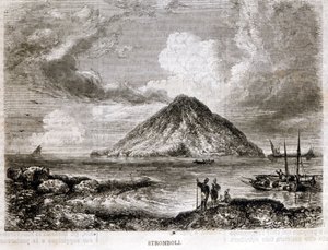 Insel Stromboli im 19. Jahrhundert