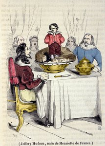 Jeffrey Hudson (1619-1682), Zwerg der Königin von England Henriette Marie von Frankreich (1609-1669).