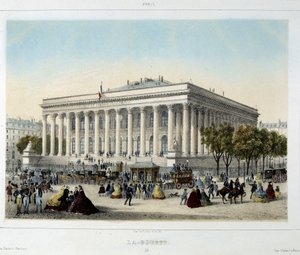 Die Pariser Börse - Lithografie