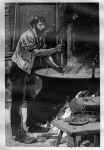 Die Herstellung von Gruyère-Käse - Gravur in „La Science française“ von Unknown artist