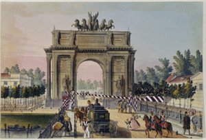 Der Triumphbogen in Sankt Petersburg von Unknown artist