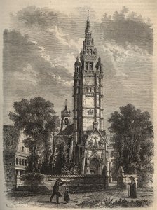 Die gotische Kunst in ihrem Niedergang - Notre-Dame de Roscoff in der Bretagne - Gravur des 19. Jahrhunderts