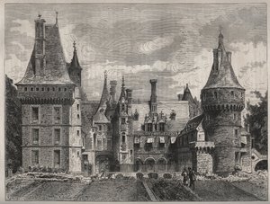 Das Schloss von Maintenon, Eure et Loir, Centre, Frankreich (Stich aus dem 19. Jahrhundert) von Unknown artist